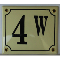 Huisnummer bord 'extra 2' 15x13 cm